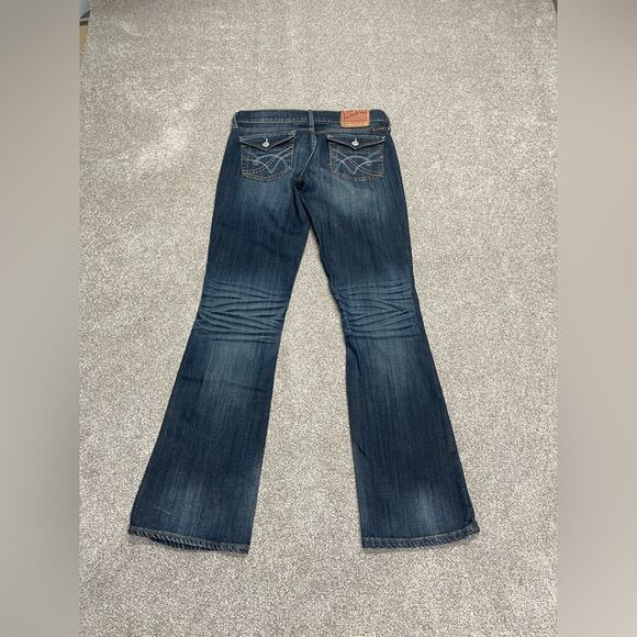 Lucky brand bootcut jeans womens sz 4/27 low rise blue Y2K rodeo western cowgirl - Picture 1 of 15